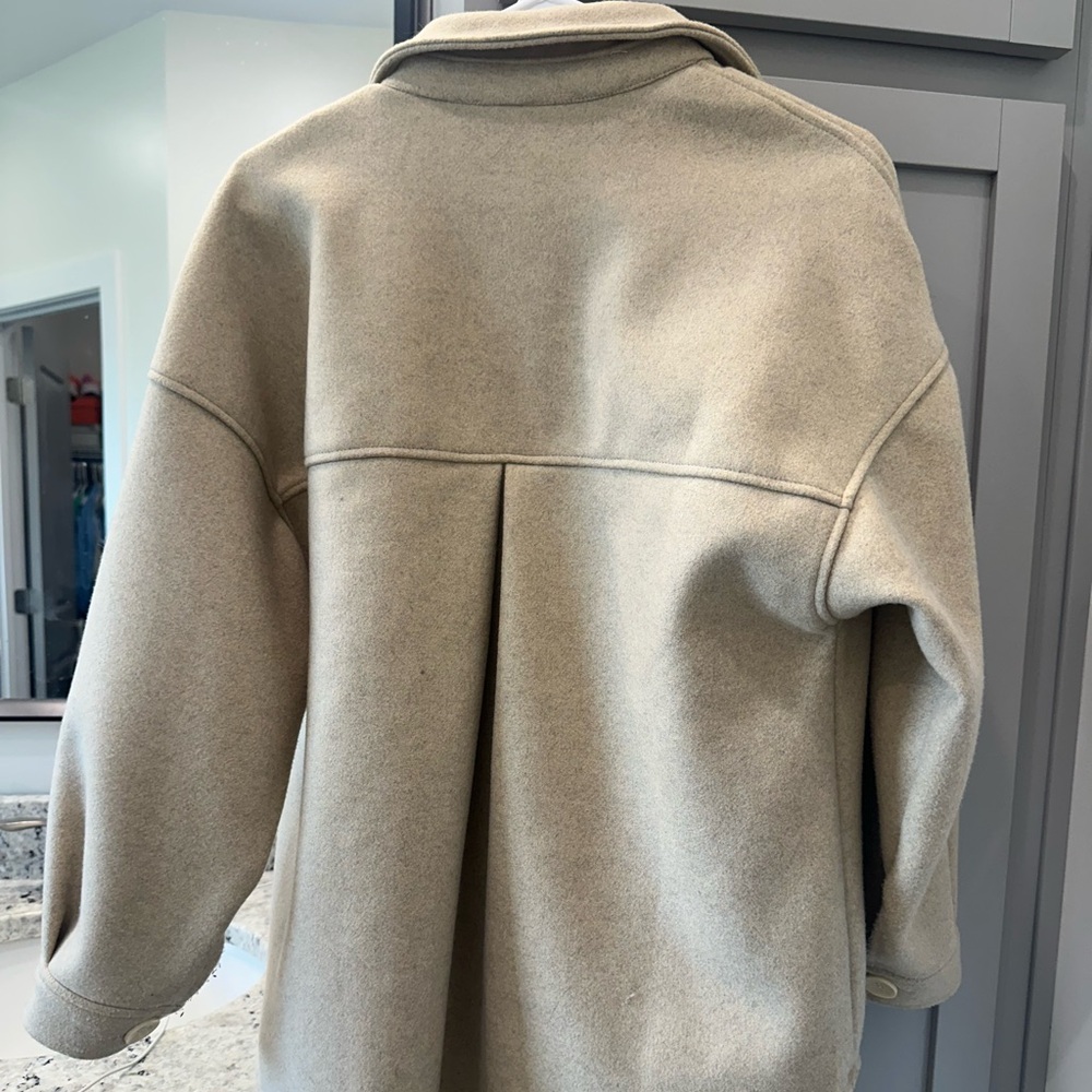 Tan Fleece Shacket